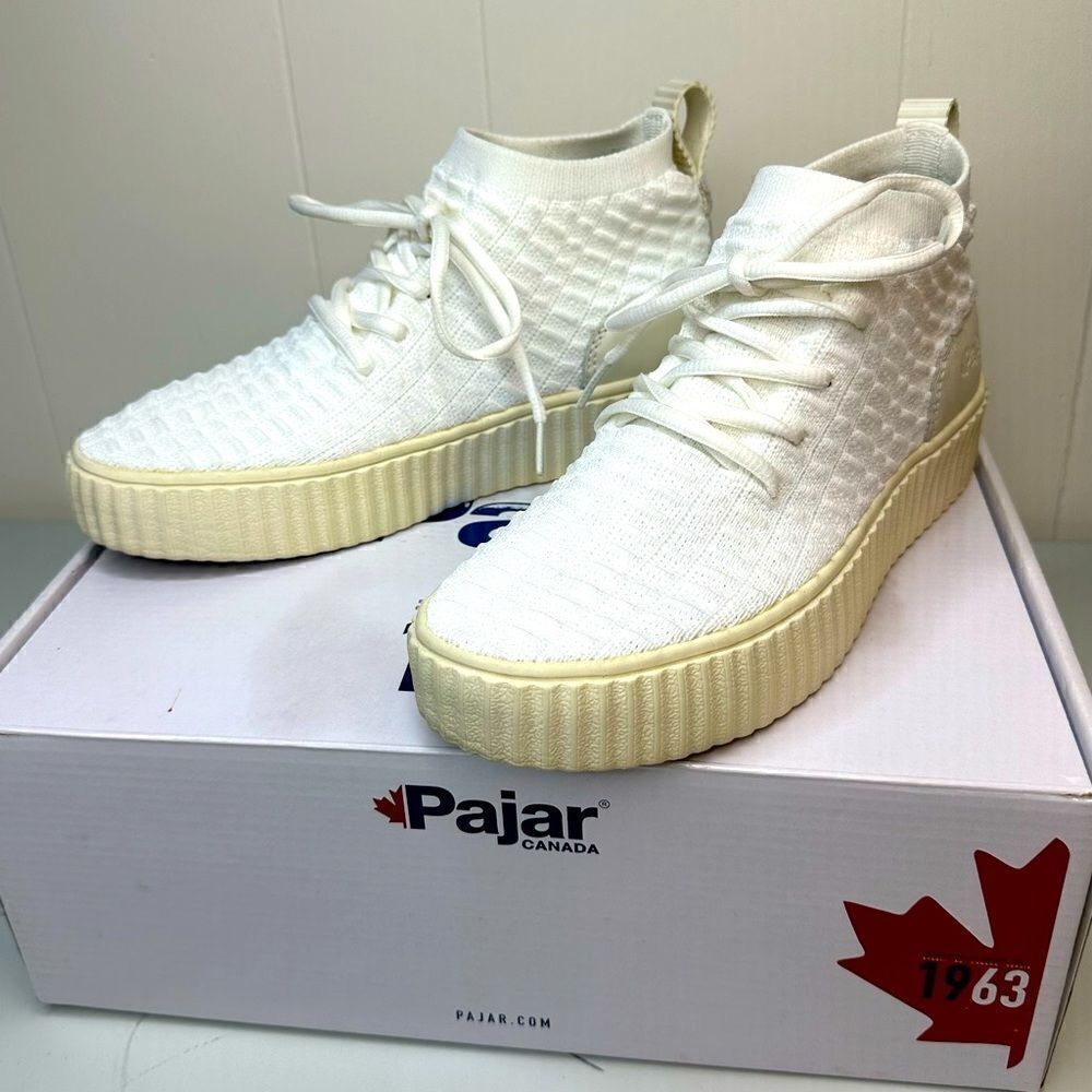Pajar Cammie White High Top Sport Sneakers Size US 9 9.5 EU 40